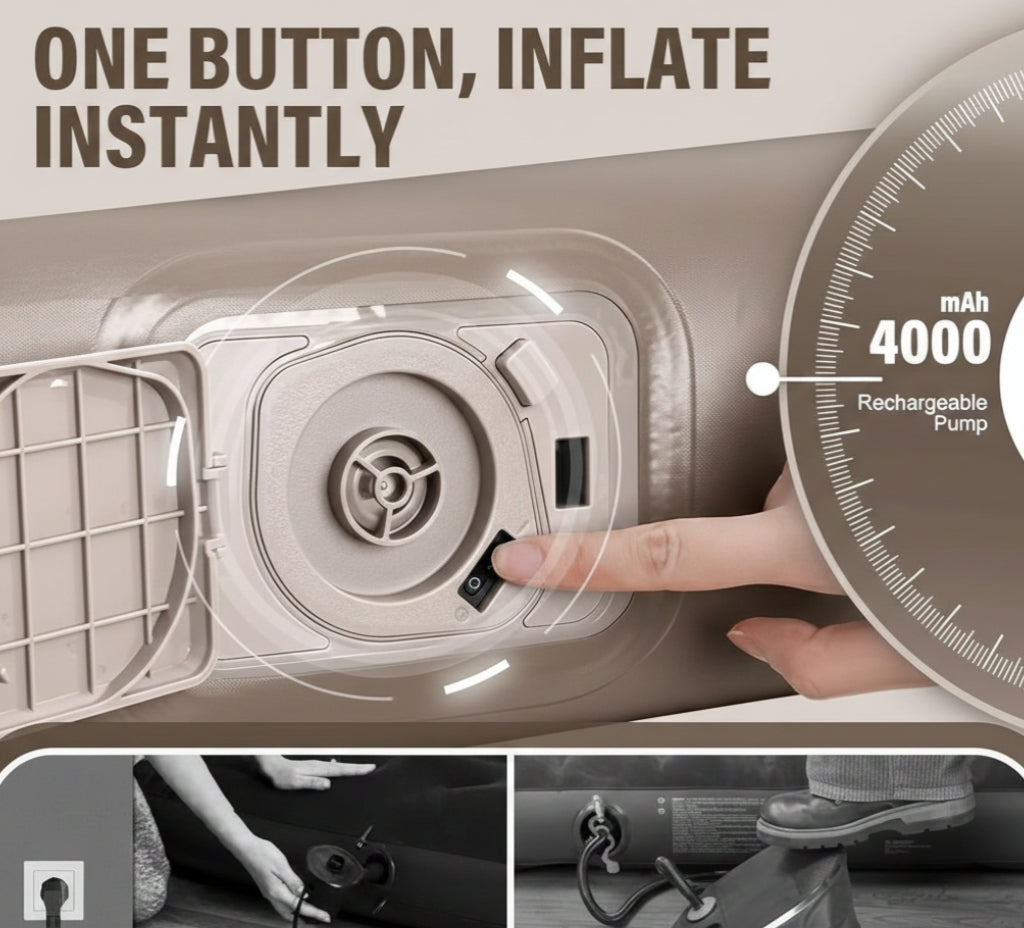 Inflatable Airbed with Pump - 1st Check Parcel then Pay