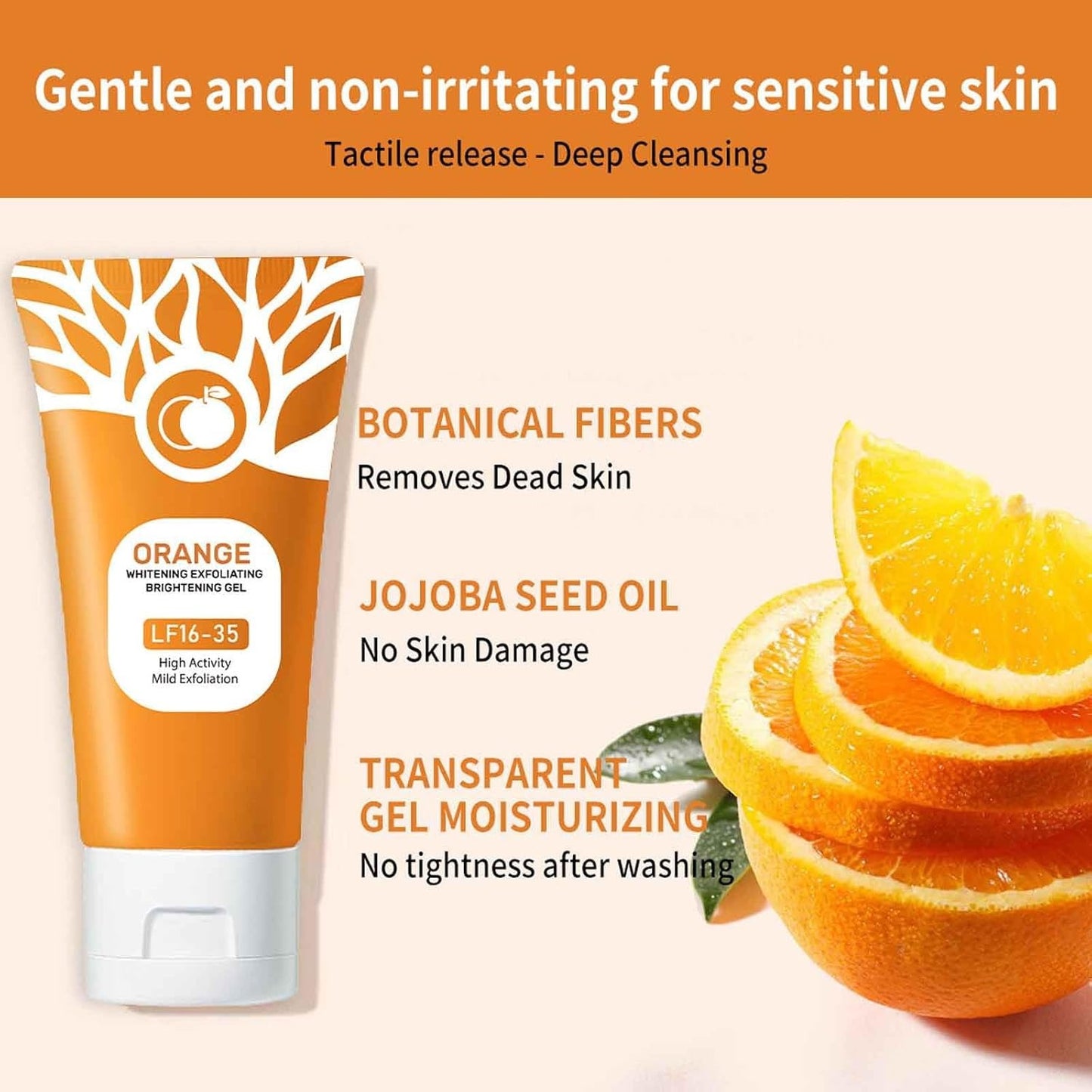 🍊 Orange Exfoliating Gel – Face & Body