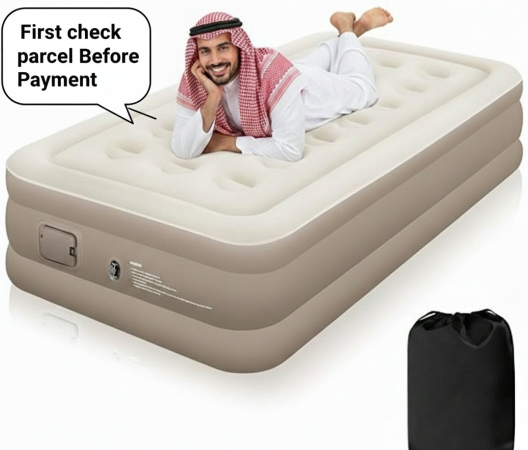 Inflatable Airbed with Pump - 1st Check Parcel then Pay